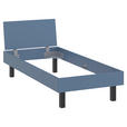 BETT 90/200 cm,  in Blau,  - Blau/Schwarz, Design, Metall (90/200cm) - Xora