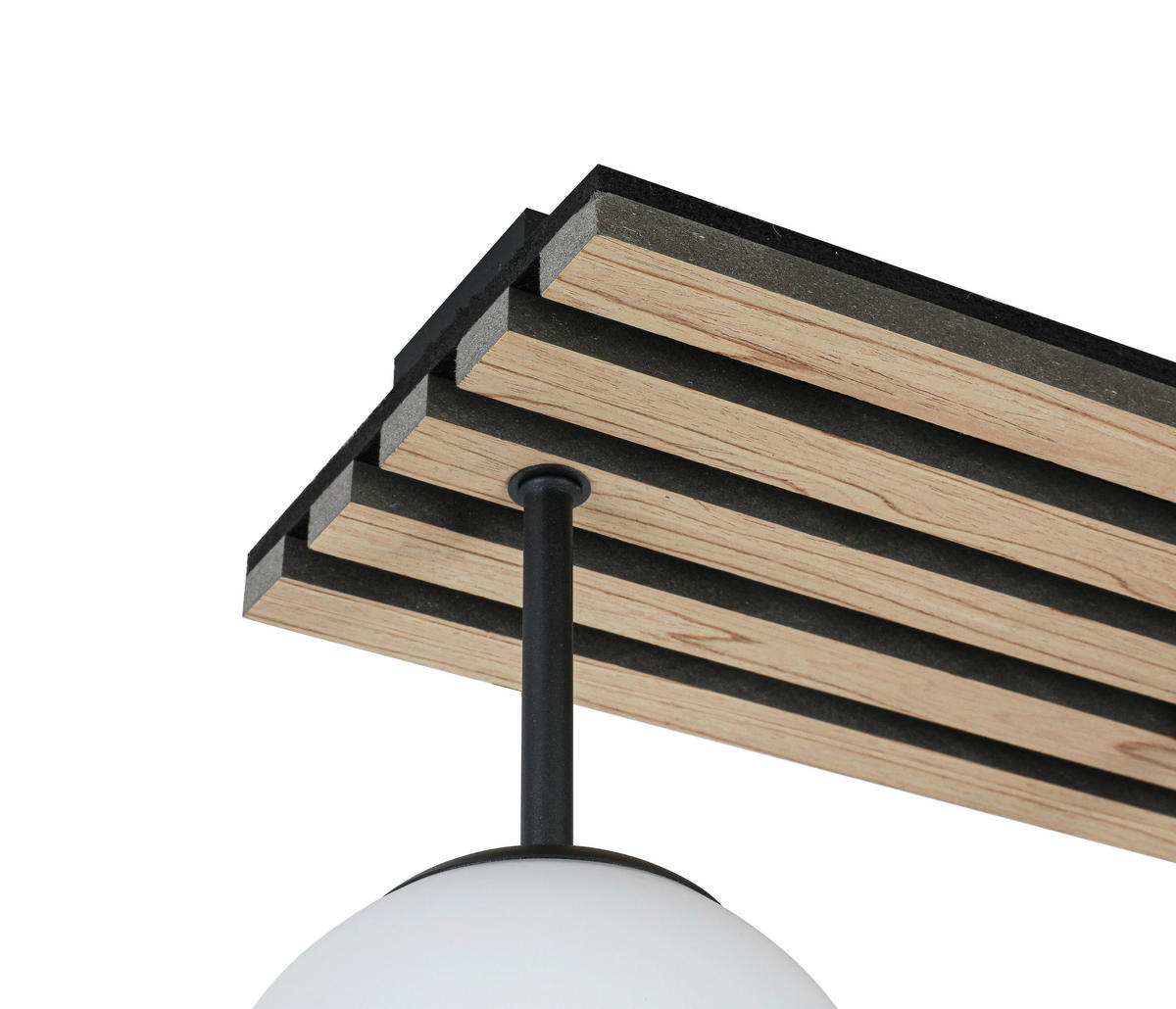 HÄNGELEUCHTE 60/18,5/35 cm   - Eichefarben/Schwarz, Trend, Glas/Holzwerkstoff (60/18,5/35cm) - Collet's Monde