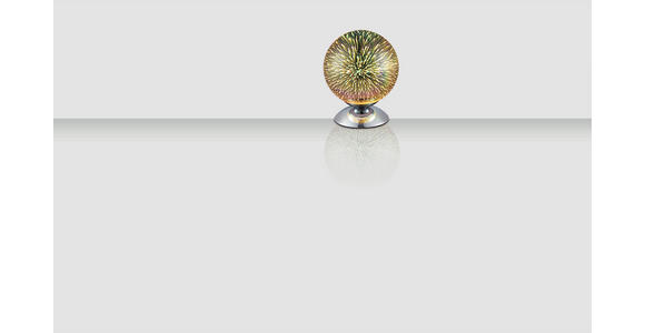TISCHLEUCHTE Galaxy 20/25 cm  - Chromfarben, LIFESTYLE, Glas/Metall (20/25cm) - Novel