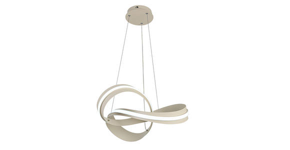 LED-HÄNGELEUCHTE 52/52/120 cm  - Sandfarben, Design, Kunststoff/Metall (52/52/120cm) - Novel