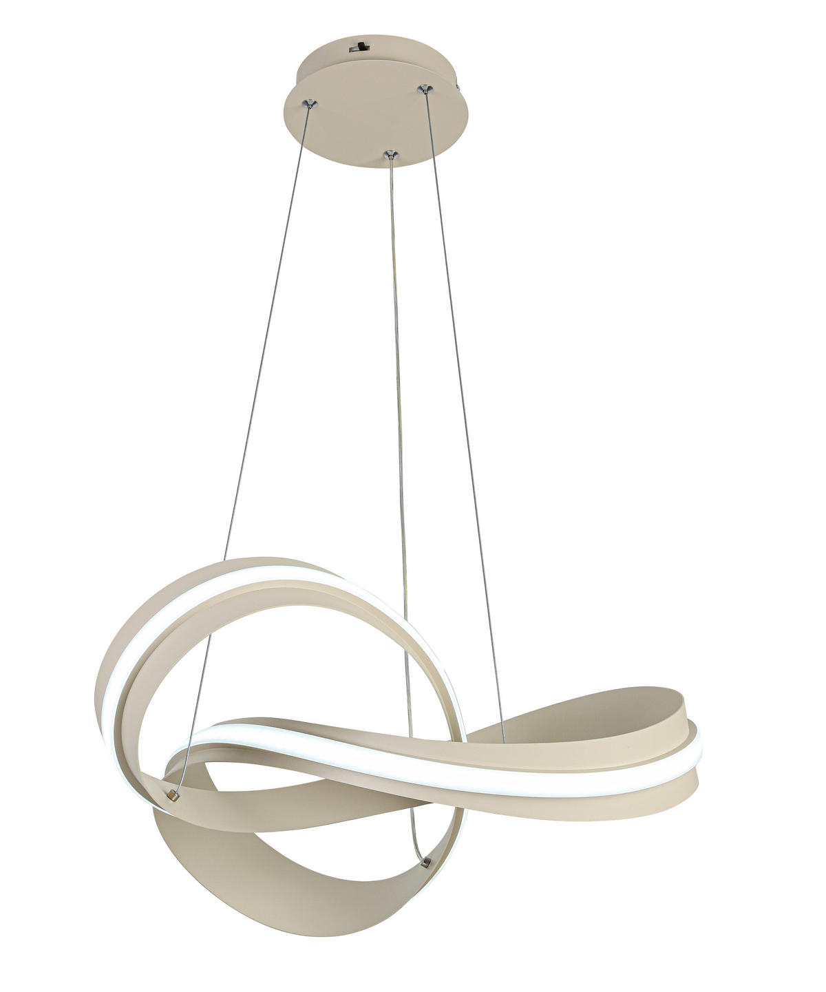 LED-HÄNGELEUCHTE 52/52/120 cm  - Sandfarben, Design, Kunststoff/Metall (52/52/120cm) - Novel