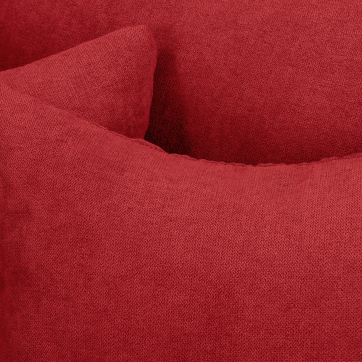 ECKSOFA Ariella in Mikrofaser Rot  161/231 cm  - Rot/Naturfarben, Design, Holz/Textil (161/231cm) - Livetastic