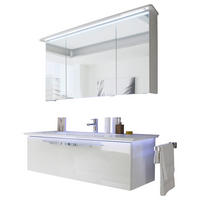 BADRUM 126 cm  - vit, Design, trämaterial/glas (126cm) - Musterring