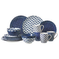 KOMBINOVANI SERVIS  Alva   16 delova     - bela/plava, Konvencionalno, keramika (28/24/28cm) - Ritzenhoff Breker