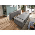 SCHLAFSOFA  mit Mikrofaser Hellgrau  - Hellgrau/Schwarz, KONVENTIONELL, Kunststoff/Textil (202/90/97cm) - Carryhome