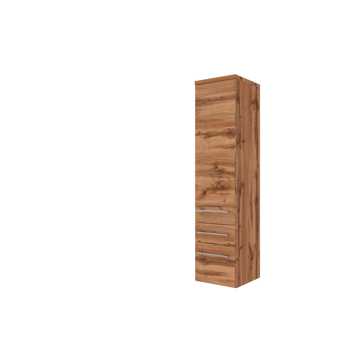 MIDISCHRANK 30/130/35 cm  - Eiche Wotan/Alufarben, KONVENTIONELL, Holzwerkstoff/Metall (30/130/35cm) - Xora