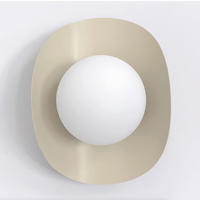 WANDLEUCHTE  16/13/20 cm    - Beige, Design, Glas/Metall (16/13/20cm)