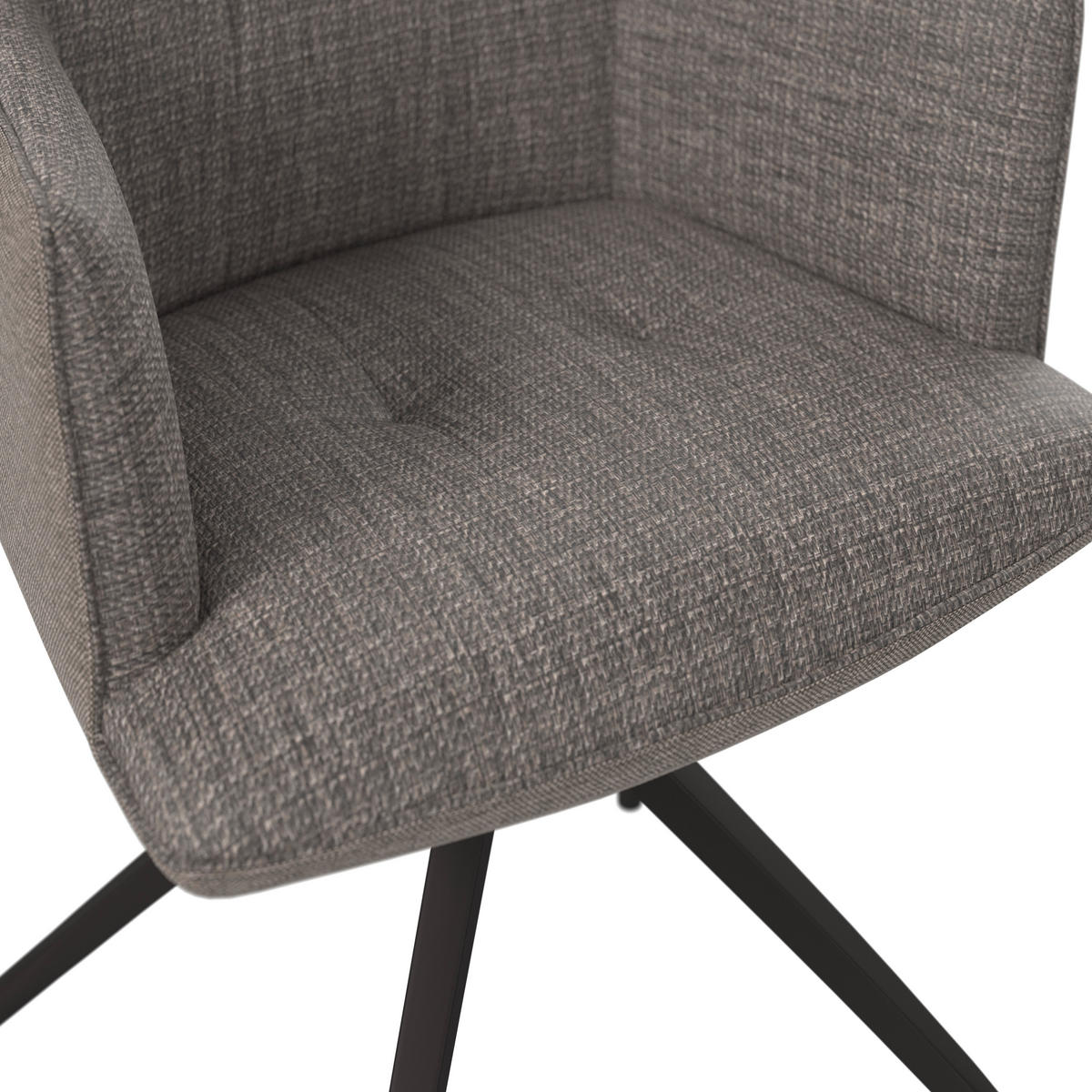 GARTENSTUHL Aluminium, Edelstahl Anthrazit, Grau  - Anthrazit/Grau, MODERN, Textil/Metall (56/90/64cm) - Amatio