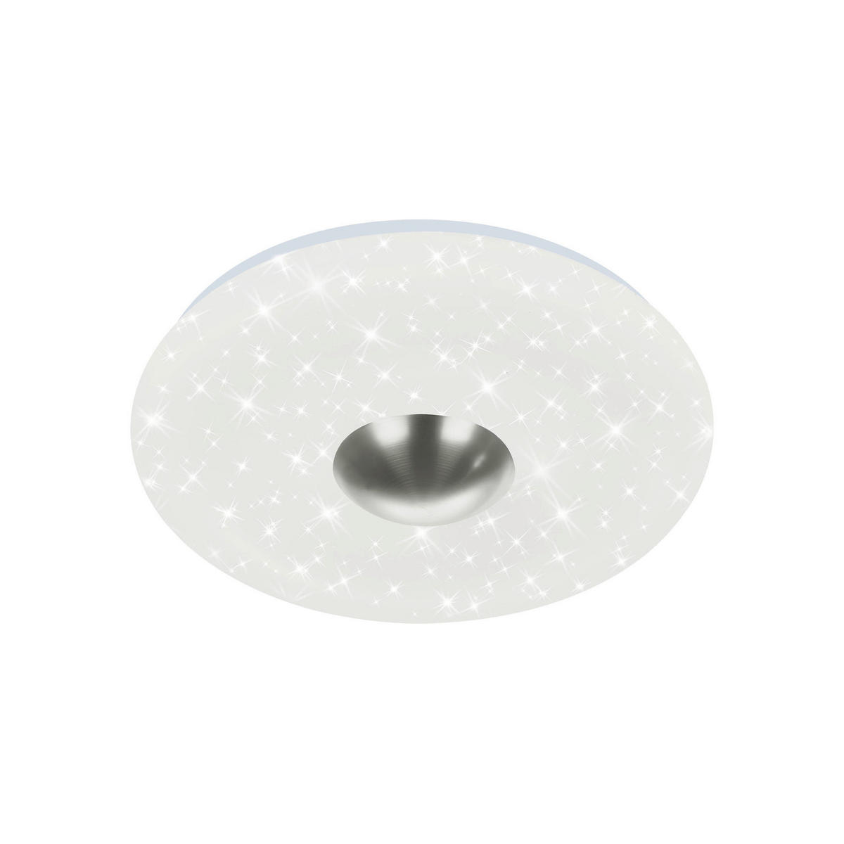 LED PLAFONJERA  - boja nikla/bela, Dizajnerski, metal/plastika (38/9,5cm)