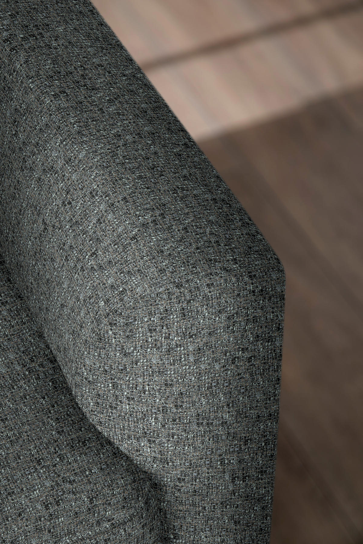 ECKSOFA in Flachgewebe Anthrazit  195/310 cm  - Anthrazit/Schwarz, Design, Textil/Metall (195/310cm) - Schöner Wohnen