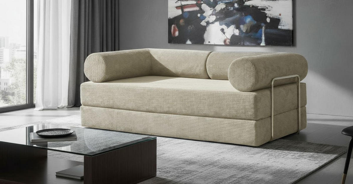 SCHLAFSOFA Textil Beige  - Beige, Design, Textil (180/70/100cm) - P & B
