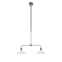 PENDELLEUCHTE Vela 25/148/75 cm  - Messingfarben/Weiß, Basics, Glas/Metall (25/148/75cm) - Markslöjd