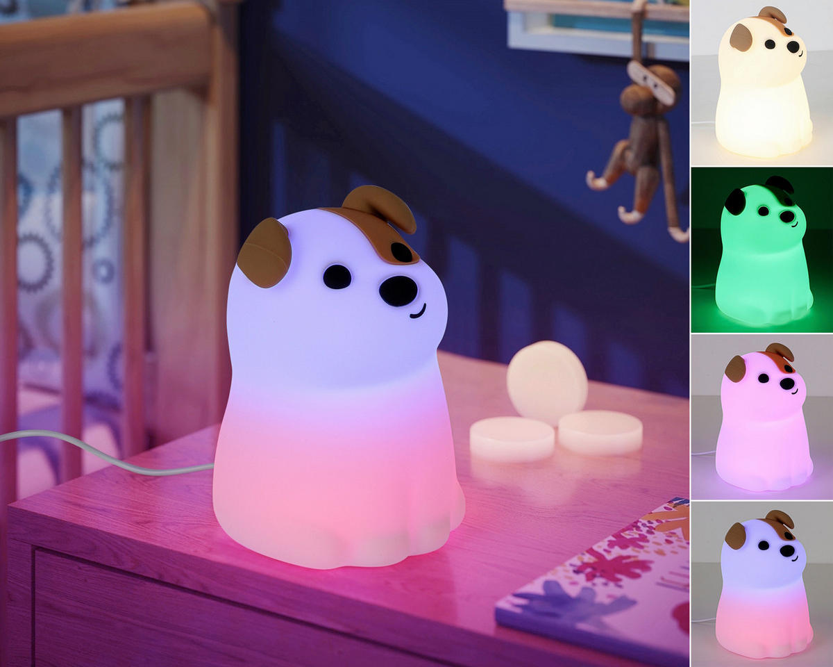 NOČNÉ SVETLO, 9,2/13,8/11,5 cm - biela, Trend, plast (9,2/13,8/11,5cm) - Novel