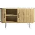 SIDEBOARD Eichefarben  140/76/45 cm  - Eichefarben/Schwarz, Trend, Holz/Holzwerkstoff (140/76/45cm) - Xora