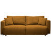 SCHLAFSOFA Cord Currygelb  - Currygelb/Schwarz, Design, Kunststoff/Textil (250/92/105cm) - Carryhome
