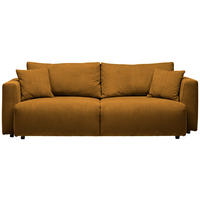 SCHLAFSOFA Cord Currygelb  - Currygelb/Schwarz, Design, Kunststoff/Textil (250/92/105cm) - Carryhome