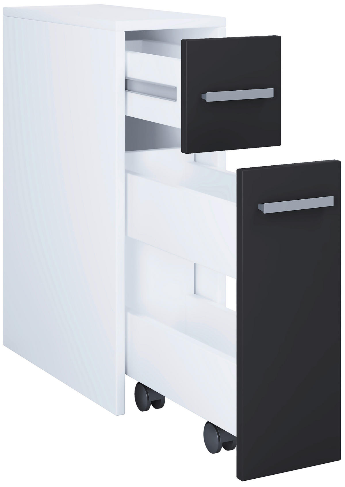 UNTERSCHRANK 19,9/61,4/45 cm   - Schwarz/Weiß, MODERN, Holzwerkstoff/Kunststoff (19,9/61,4/45cm) - MID.YOU