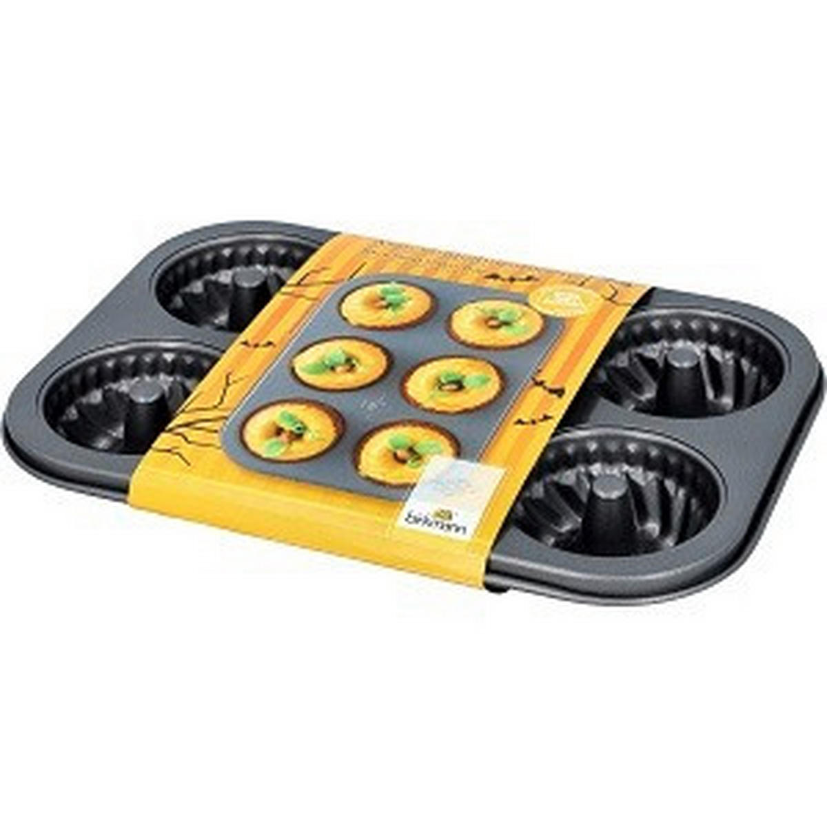GUGELHUPFFORM Happy Halloween 18/3/26,5 cm  - Dunkelgrau, Trend, Metall (18/3/26,5cm) - Birkmann