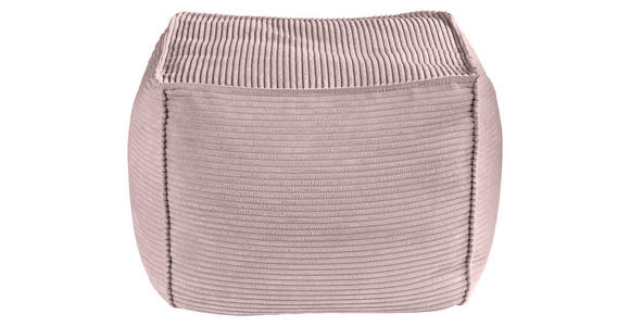 POUF Cord 66/40/66 cm  - Rosa, KONVENTIONELL, Textil (66/40/66cm) - Hom`in