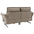 2-SITZER-SOFA Chenille Graubraun  - Graubraun/Schwarz, KONVENTIONELL, Textil/Metall (194/106/92cm) - Dieter Knoll