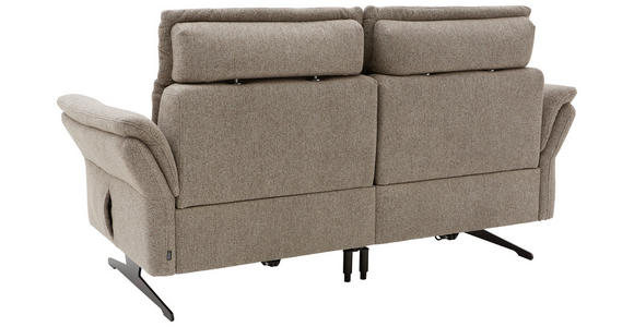 2-SITZER-SOFA Chenille Graubraun - Graubraun/Schwarz, KONVENTIONELL, Textil/Metall (194/106/92cm) - Dieter Knoll