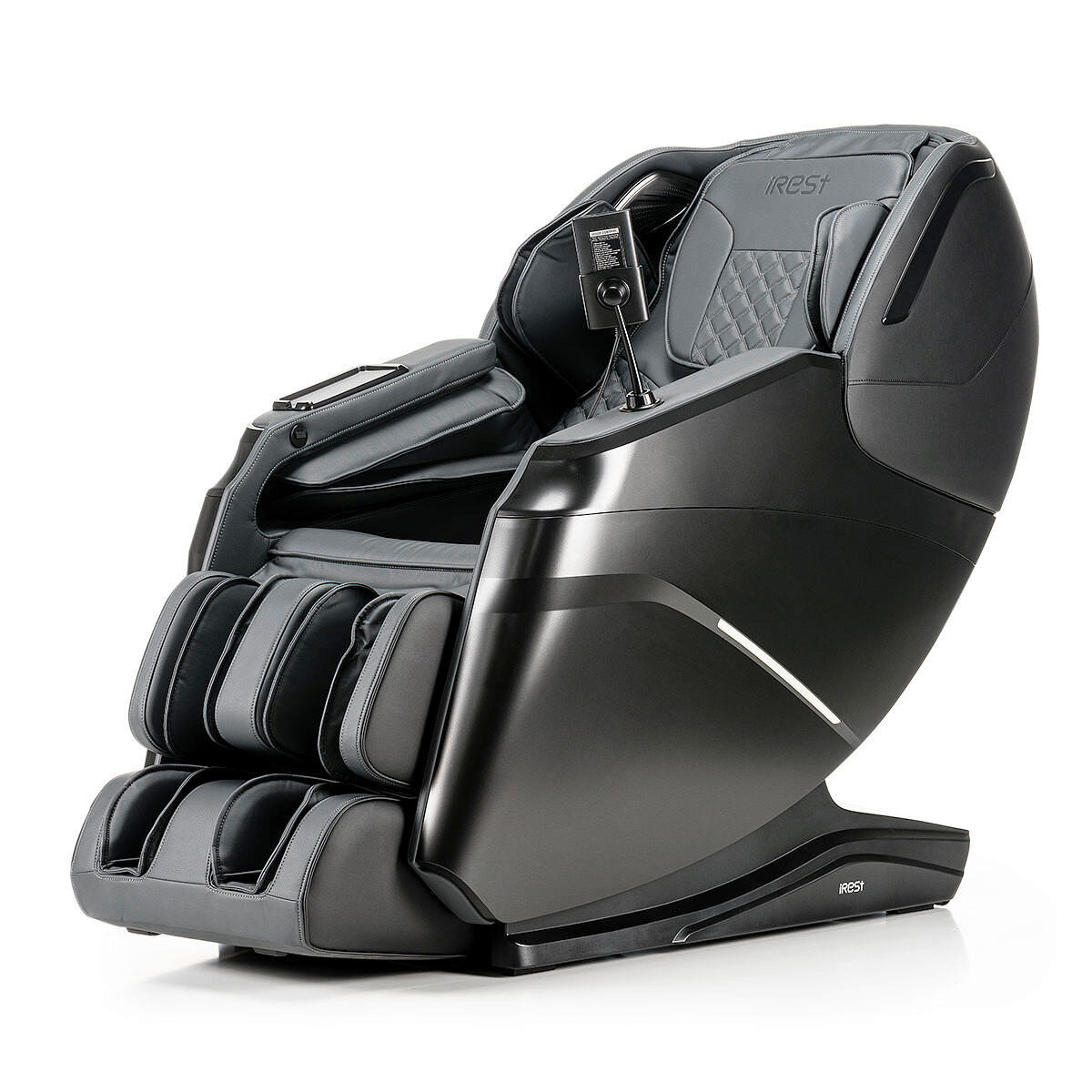 MASSAGESESSEL  mit Schwarz integrierte Lautsprecher, Relaxfunktion, Liegefunktion, Sitzheizung, Netzbetrieb, Massagefunktion, Herz-Waage-Funktion, abwischbar, ausziehbare Fußstütze, Bluetooth-Lautsprecher, Rückenlehne in S-Form  - Schwarz, Basics, Kunststoff/Textil (76/113/155-175cm) - iRest