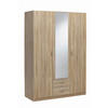 KLEIDERSCHRANK in Sonoma Eiche  - Silberfarben/Sonoma Eiche, Design, Holzwerkstoff/Kunststoff (136/197/54cm) - Boxxx