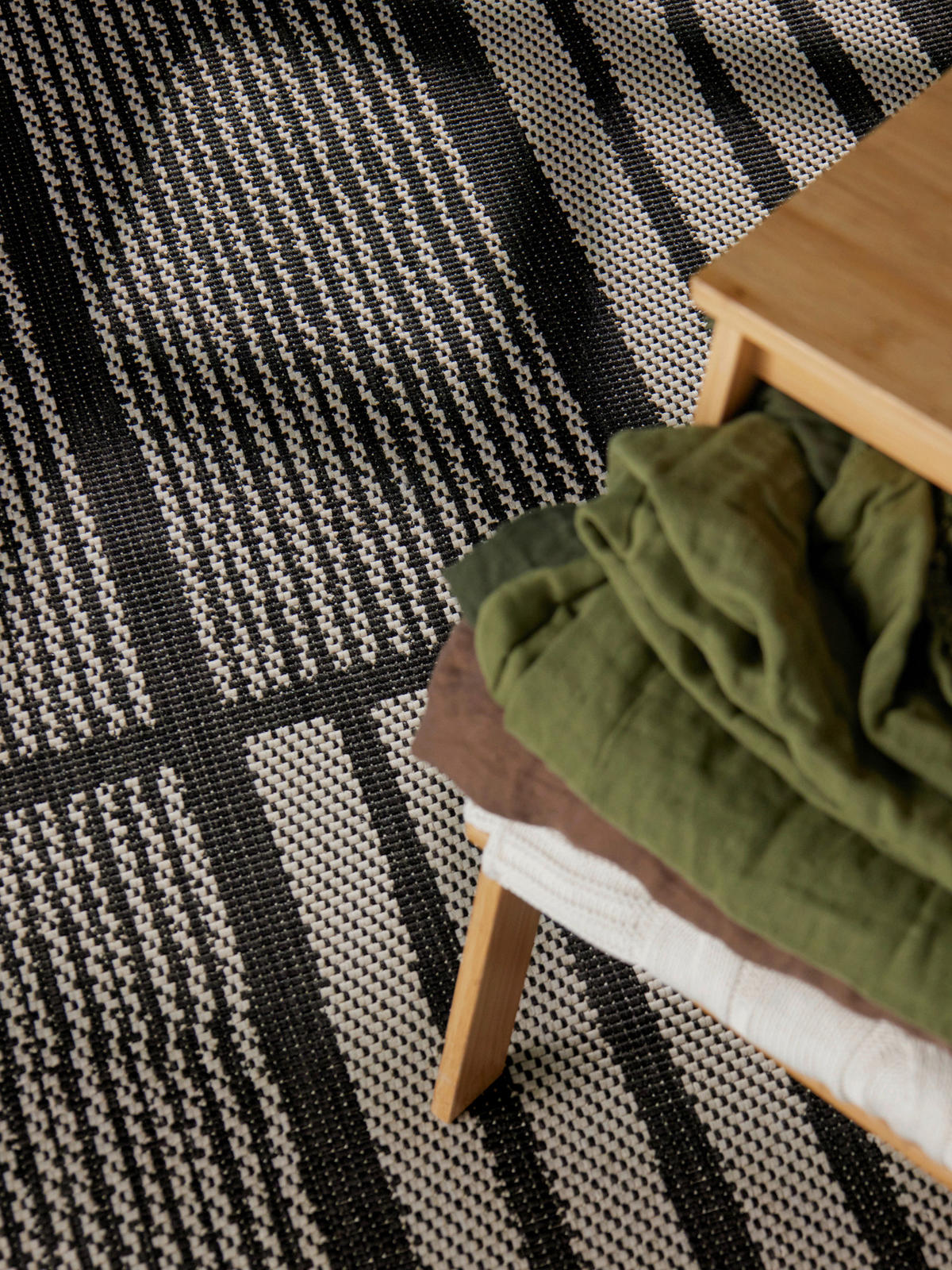 FLACHWEBETEPPICH 160/230 cm Haringey Schwarz, Weiß rechteckig  - Schwarz/Weiß, Design, Kunststoff (160/230cm)