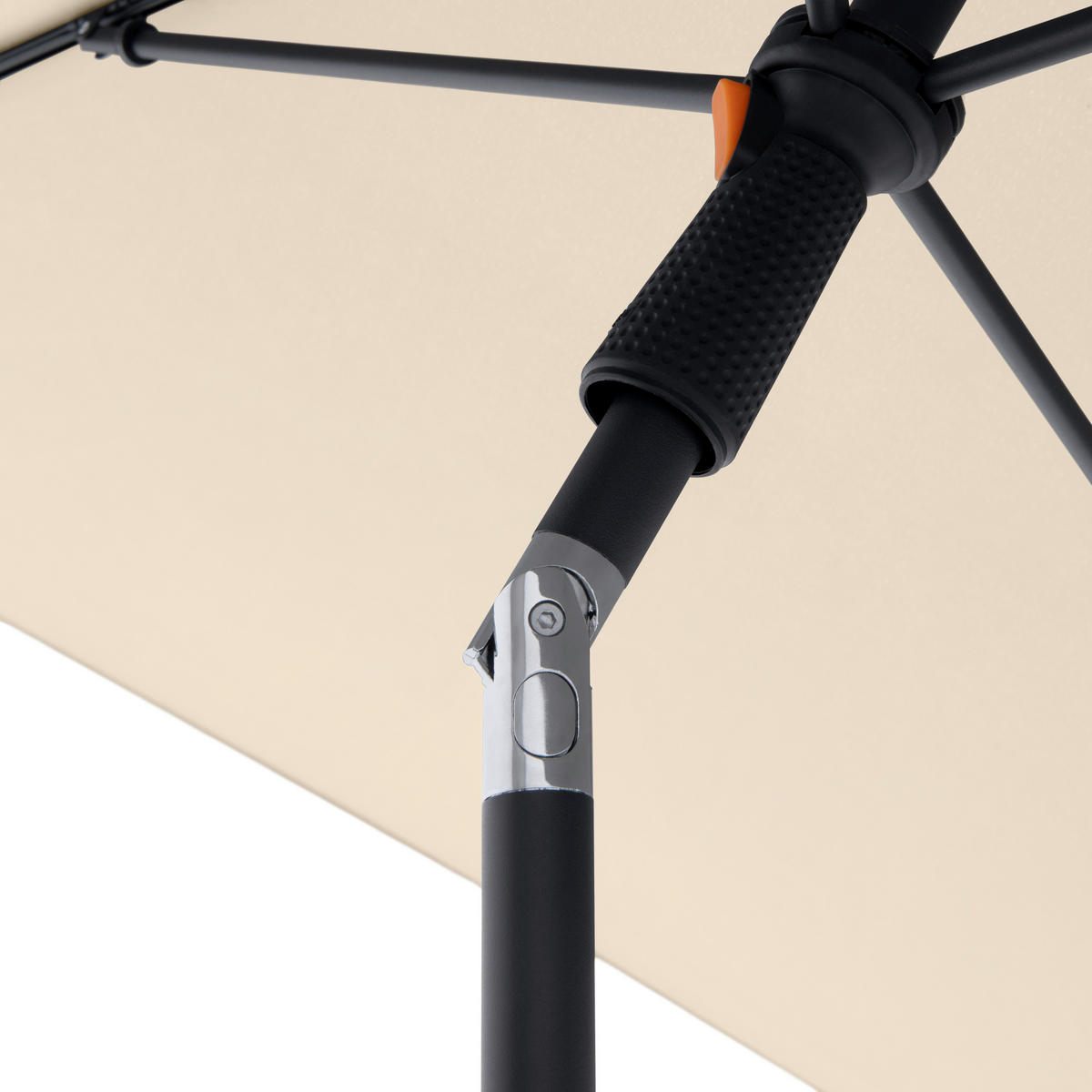 SENČNIK - naravne barve/antracit, Basics, kovina/tekstil (190/125cm) - Doppler