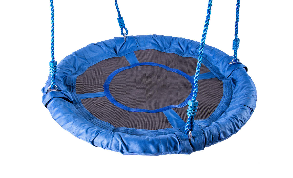 NESTSCHAUKEL 90/140 cm Schwarz, Blau  - Blau/Schwarz, Basics, Kunststoff/Metall (90/140cm)