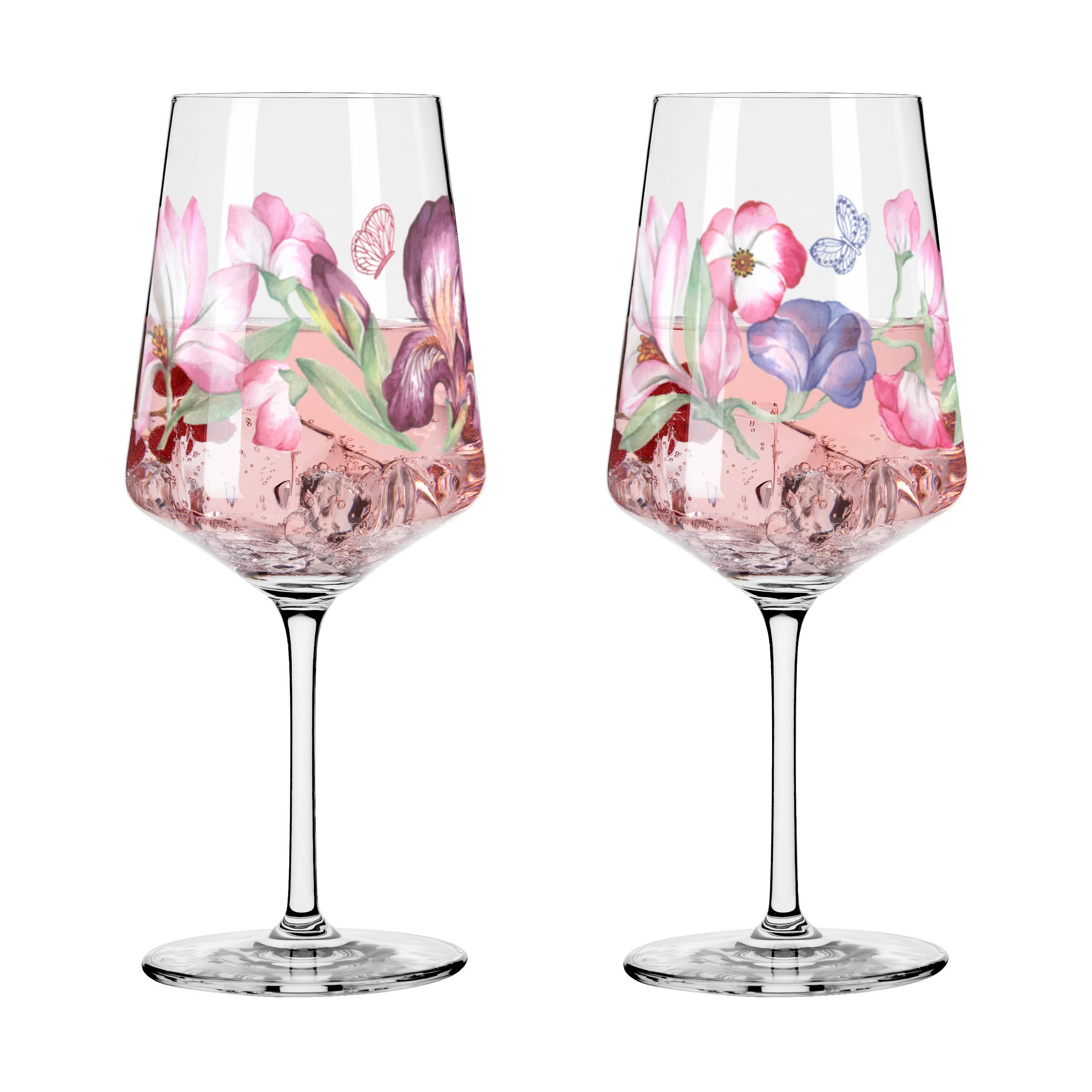 SPRITZERGLAS Sommersonett 550 ml 2-teilig - Lila/Rosa, LIFESTYLE, Glas (9,5/22,5/9,5cm) - Ritzenhoff