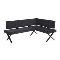 ECKBANK 140/200 cm  in Anthrazit  - Anthrazit, MODERN, Textil/Metall (140/200cm) - MID.YOU