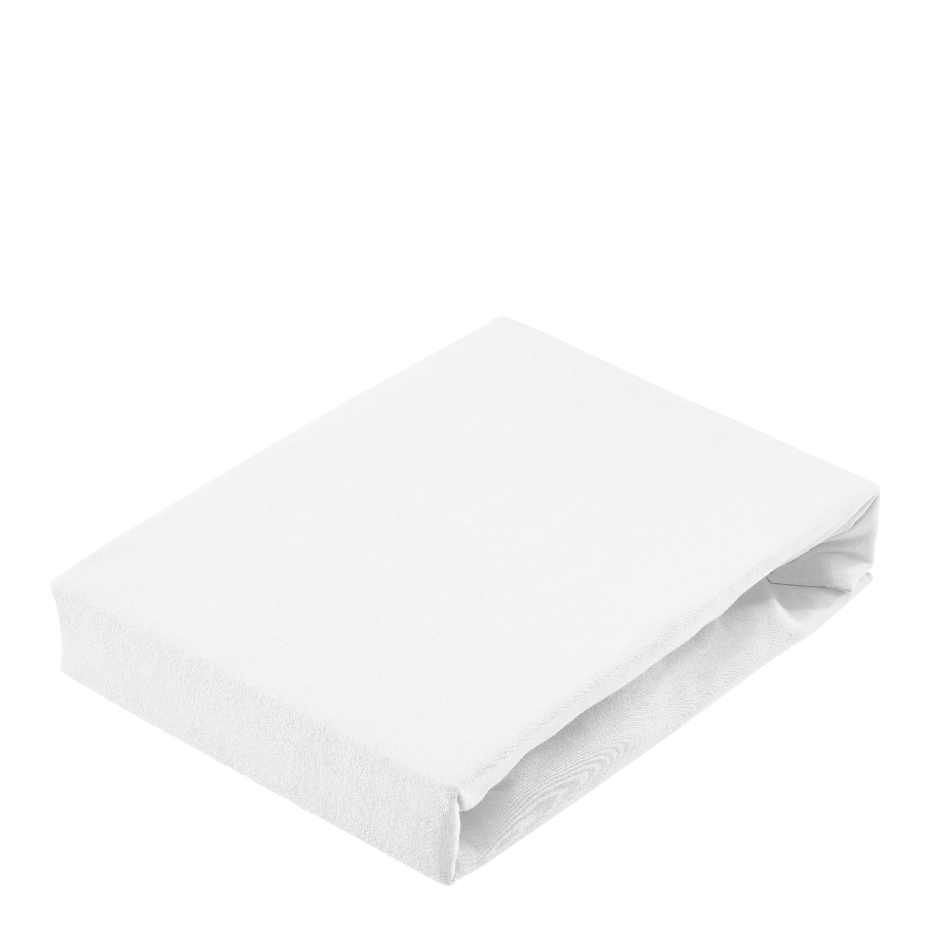 SPANNBETTTUCH Jersey  - Weiß, Basics, Textil (150/200cm) - Bio:Vio