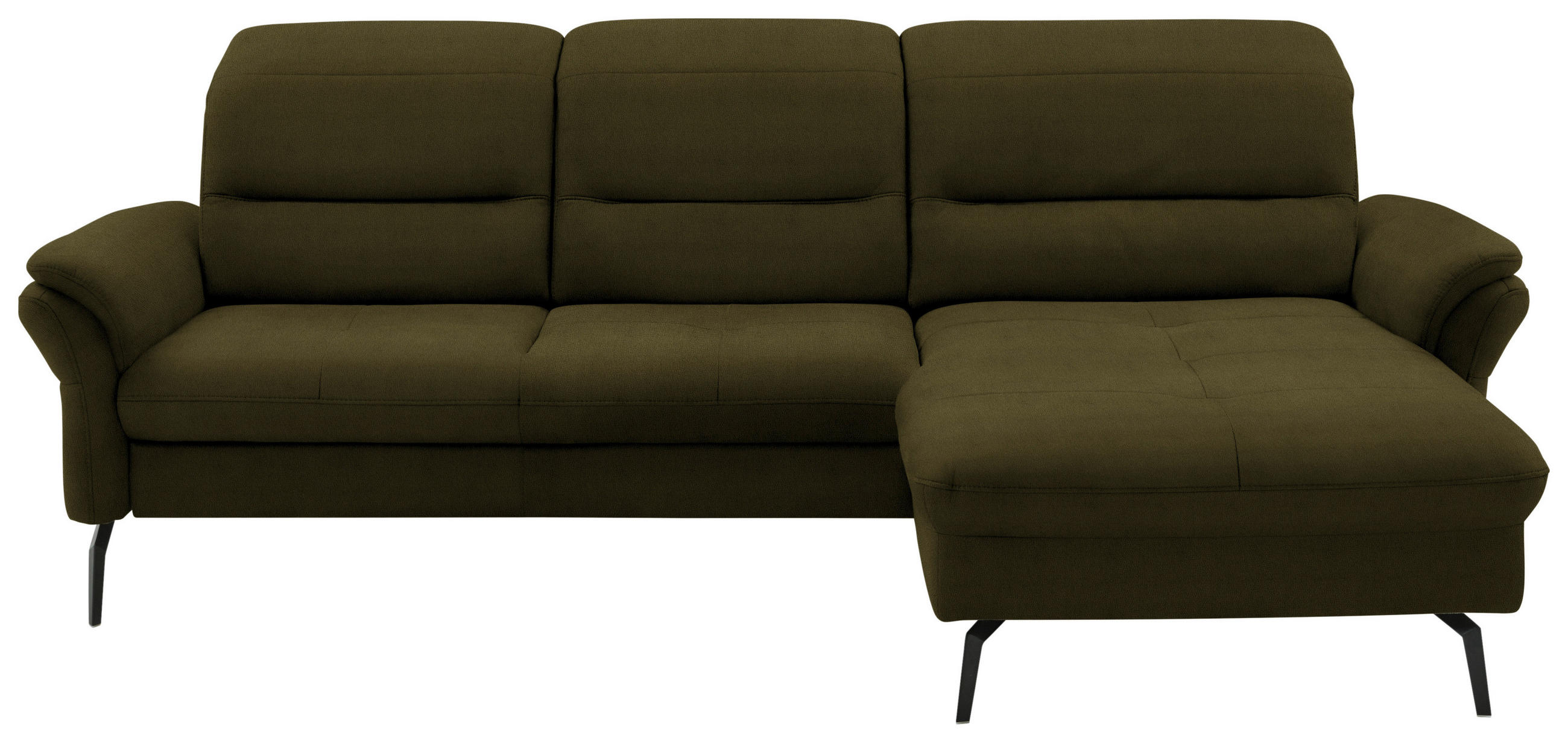 ECKSOFA in Flachgewebe Grün  - Schwarz/Grün, Konventionell, Textil/Metall (260/181cm) - Beldomo Speed