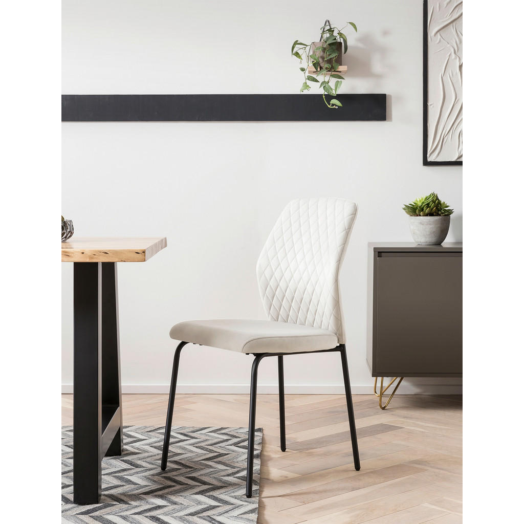 Thumbnail - Livetastic Stuhl-Set, Beige, Textil, Raute, Rundrohr, 46.5x92x56.5 cm, Esszimmer, Stühle, Esszimmerstühle, Esszimmerstüh...