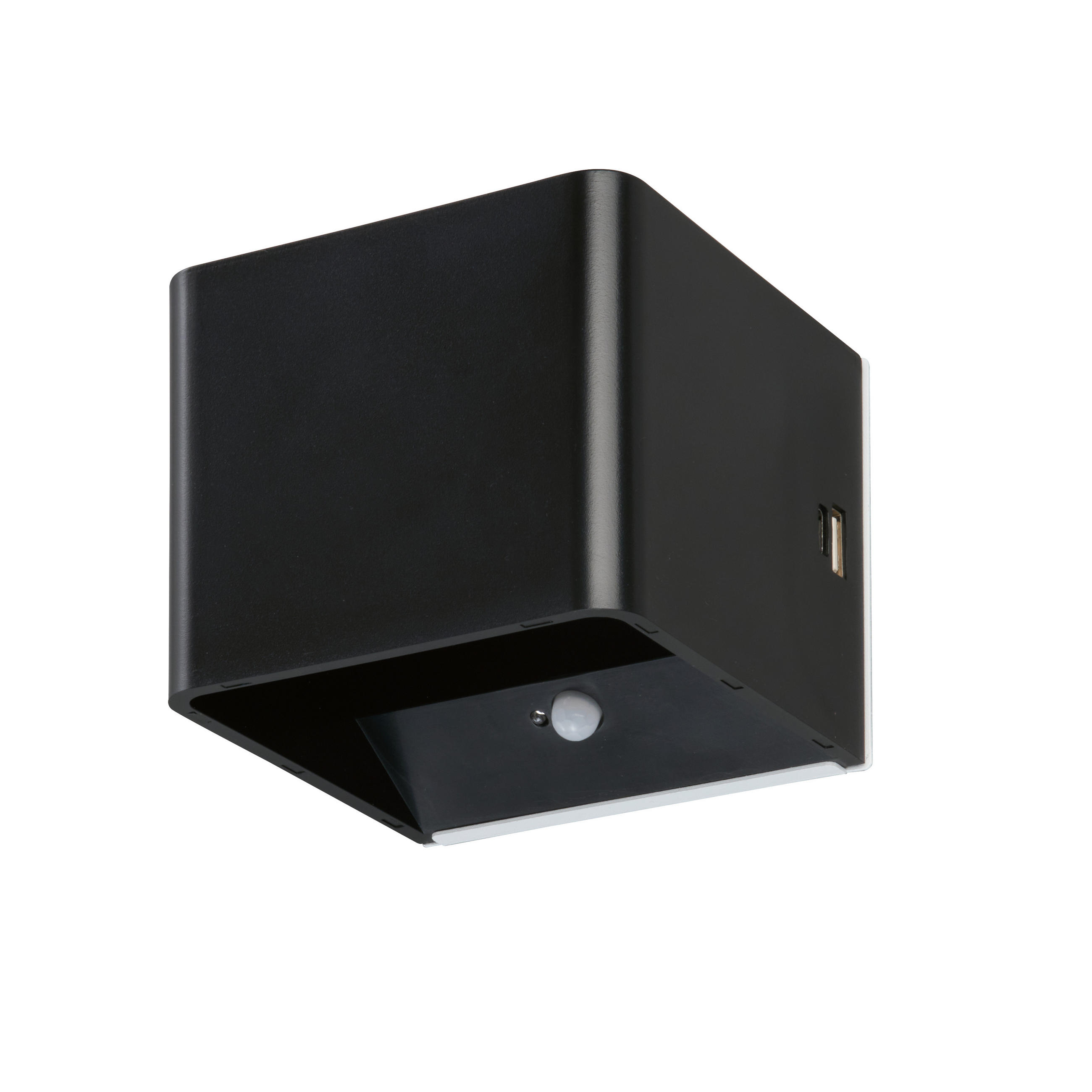 AKKU-WANDLEUCHTE - Schwarz, Design, Metall (8/10,5/10,5cm)