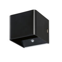 AKKU-WANDLEUCHTE - Schwarz, Design, Metall (8/10,5/10,5cm)