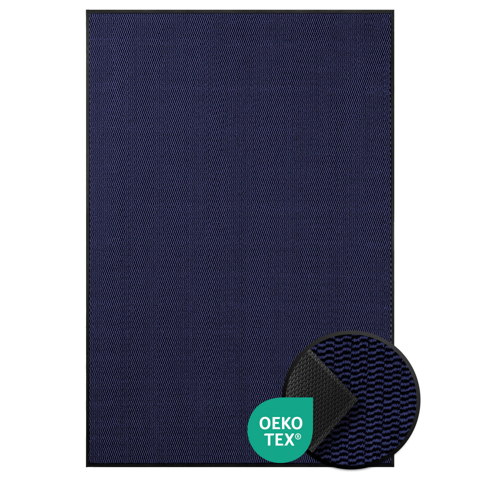 SCHMUTZFANGMATTE  60/90 cm  Blau  - Blau, Basics, Kunststoff/Textil (60/90cm) - Floordirekt