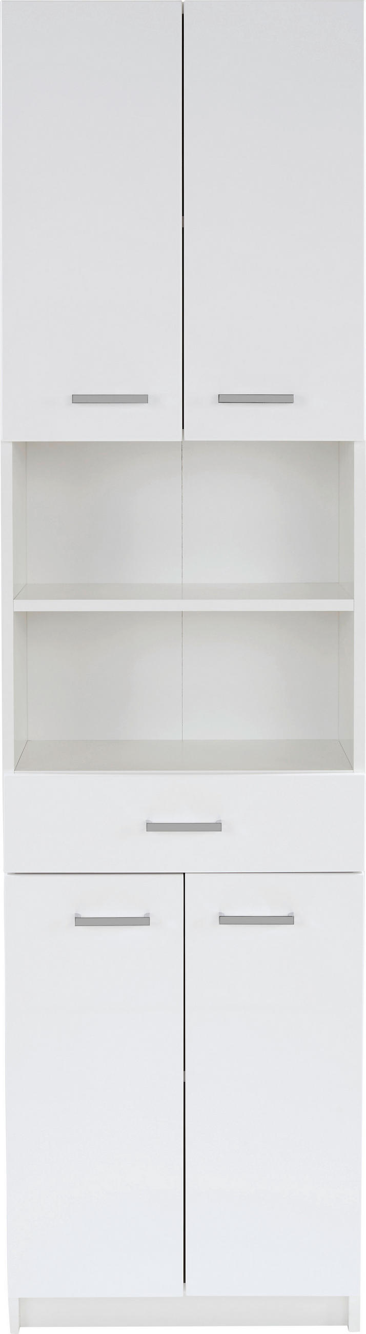 VISOKA OMARA 50/192/30 cm  - barve kroma/bela, Konvencionalno, kovina/leseni material (50/192/30cm) - Mömax