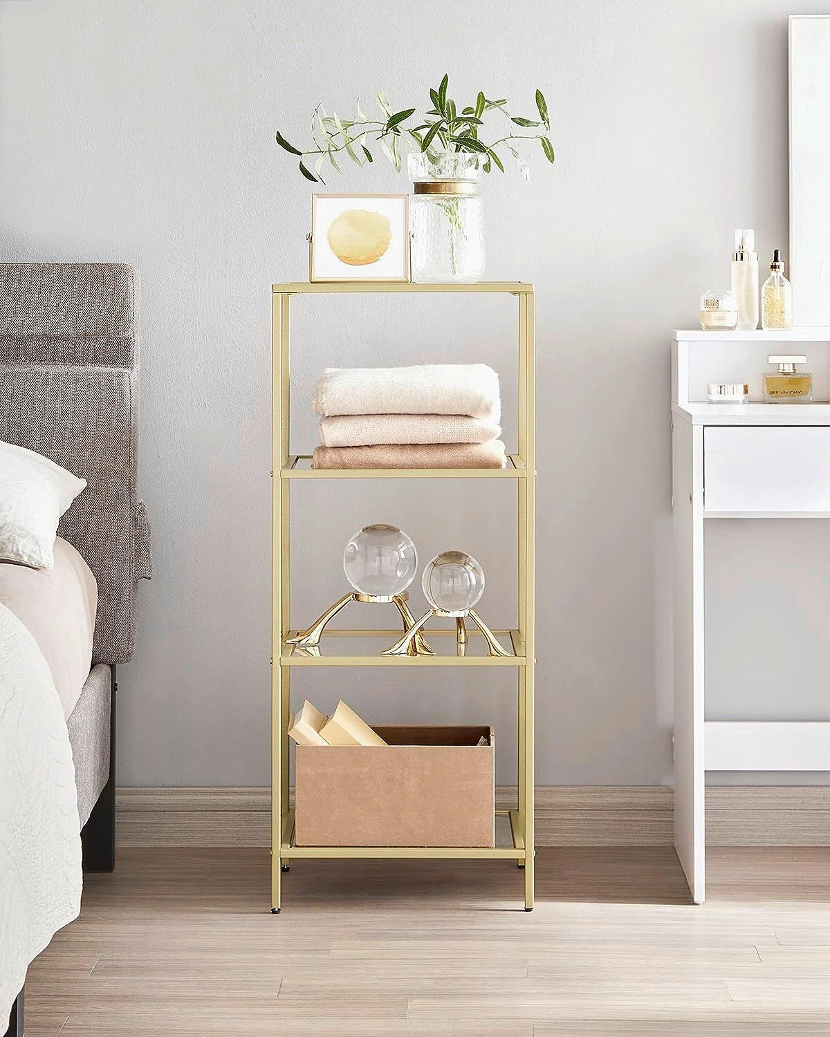 REGAL Goldfarben  - Goldfarben, Trend, Glas/Metall (40/95/30cm) - Boxxx