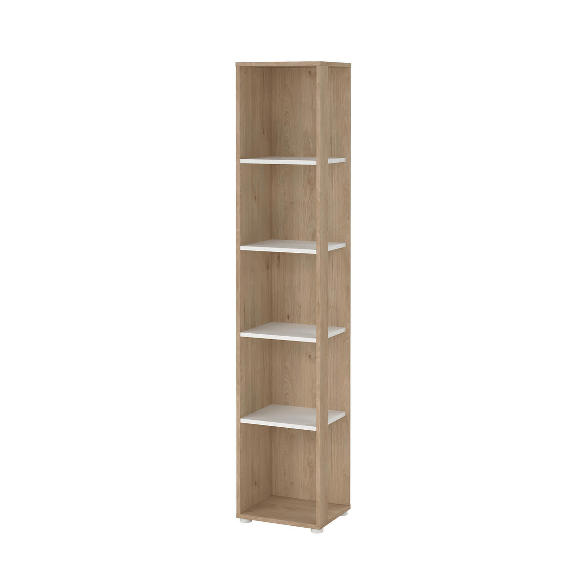 REGAL Weiß, Eichefarben  - Eichefarben/Weiß, MODERN, Holzwerkstoff (40,8/204,7/34,3cm) - MID.YOU