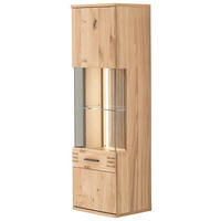 HÄNGEVITRINE in Eichefarben   - Eichefarben/Anthrazit, Design, Glas/Holz (45/149/37cm) - Livetastic