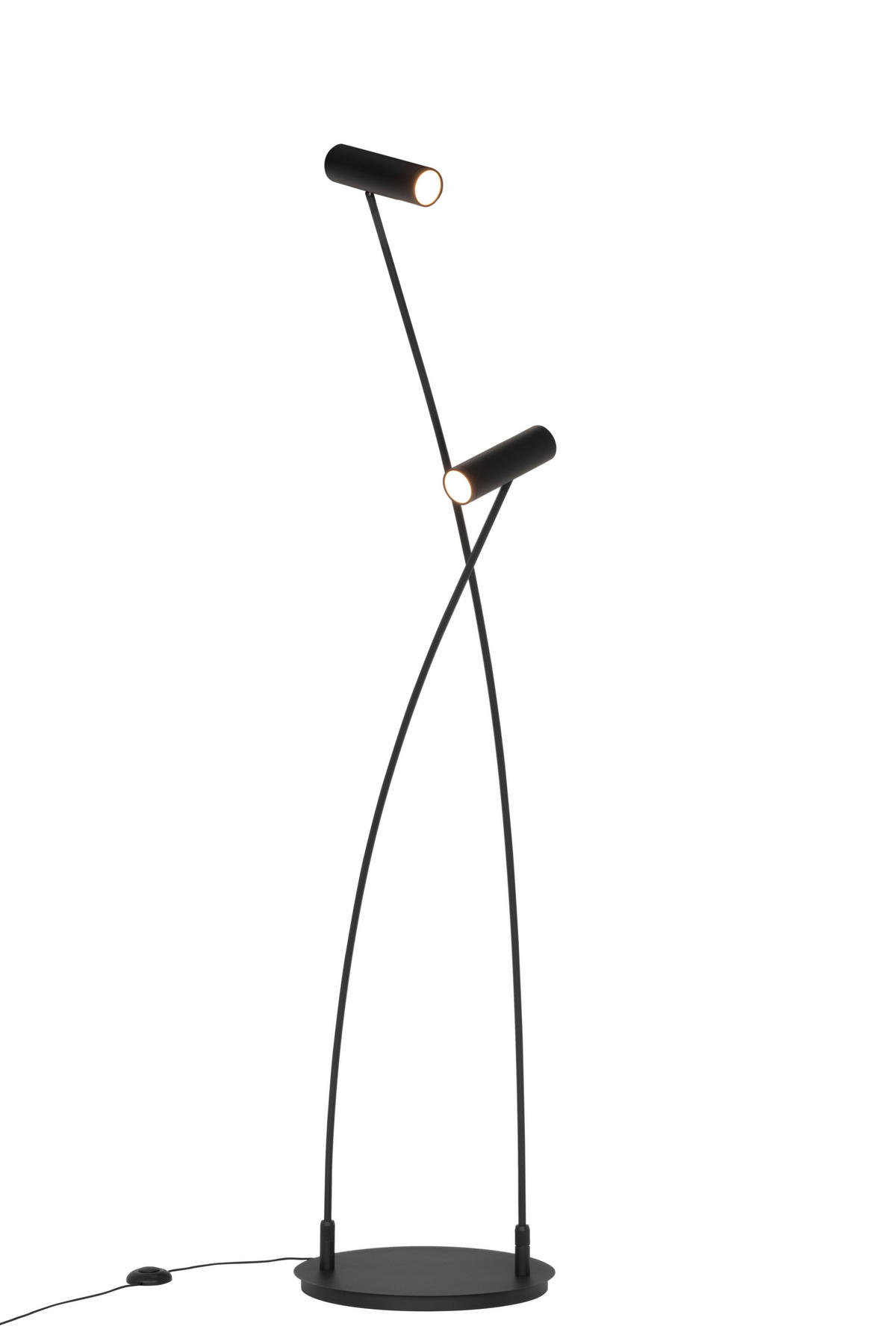 LED-STEHLEUCHTE 87/40/205,5 cm    - Schwarz, Design, Metall (87/40/205,5cm) - Dieter Knoll