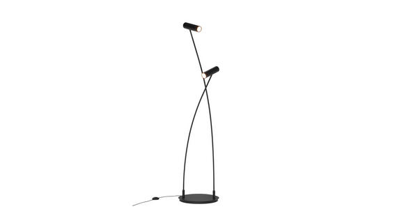 LED-STEHLEUCHTE 87/40/205,5 cm    - Schwarz, Design, Metall (87/40/205,5cm) - Dieter Knoll