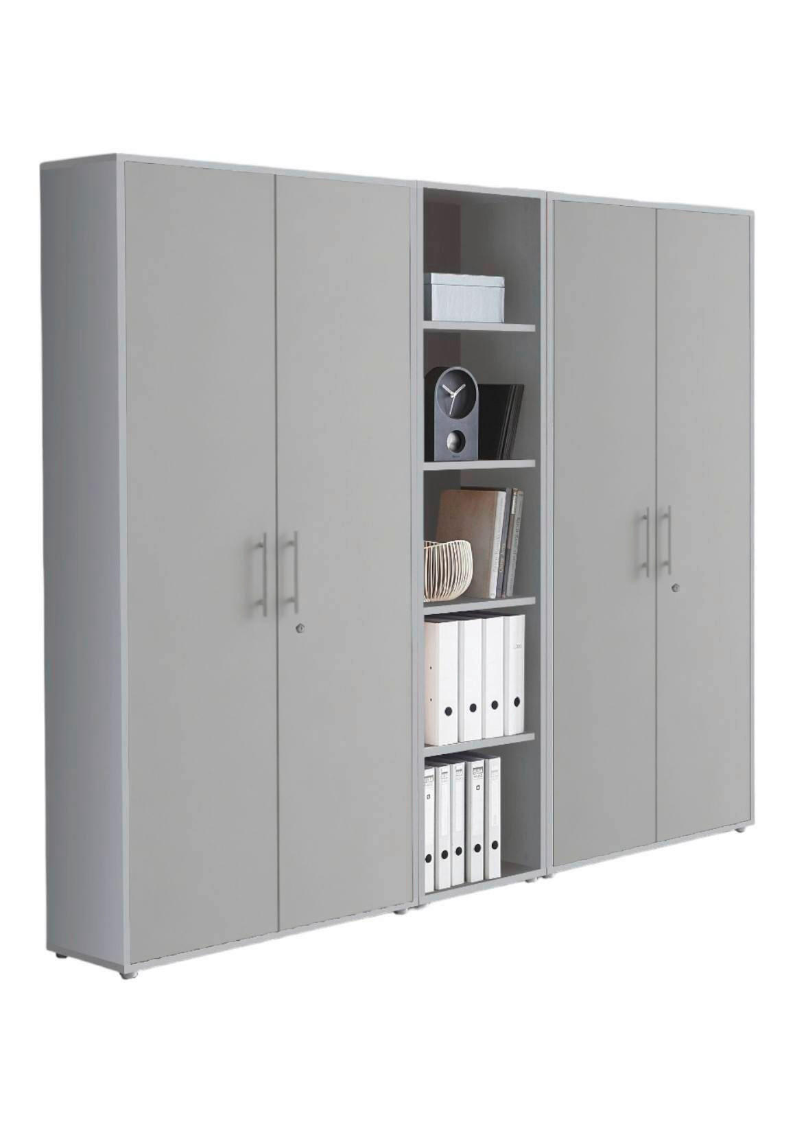 Mid.you Aktenschrank Office Edition Hellgrau 212.9x185.6x33 cm