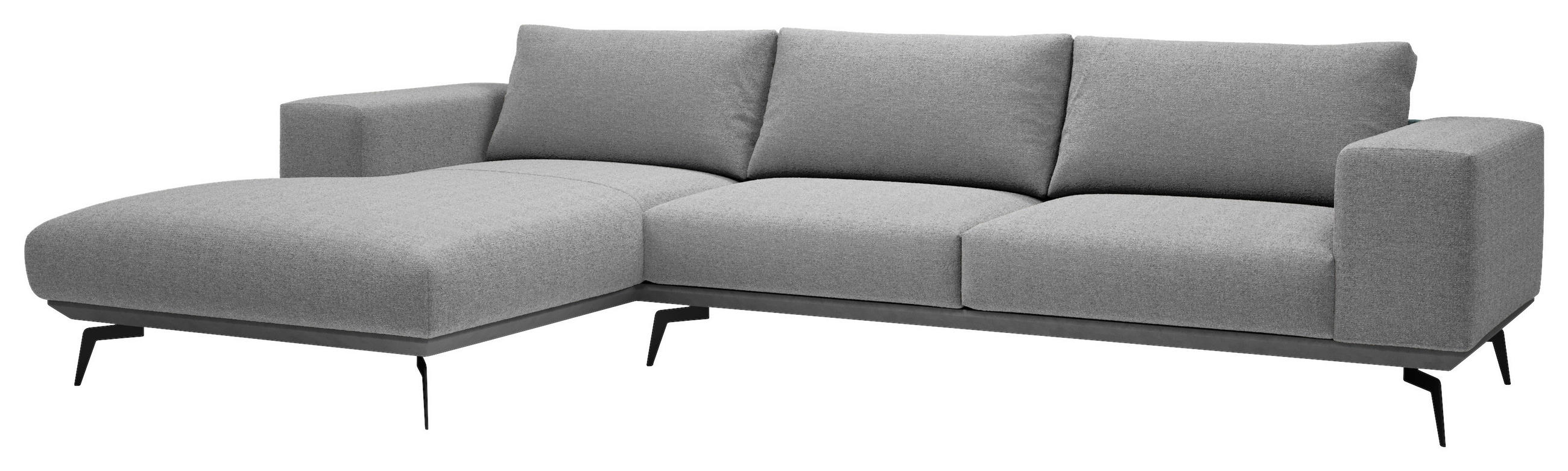 Thumbnail - Mid.you Ecksofa, Grau, Holz, Textil, 4-Sitzer, Füllung: Polyester, Silikon, Ottomane links, L-Form, 330x180 cm, Made in ...