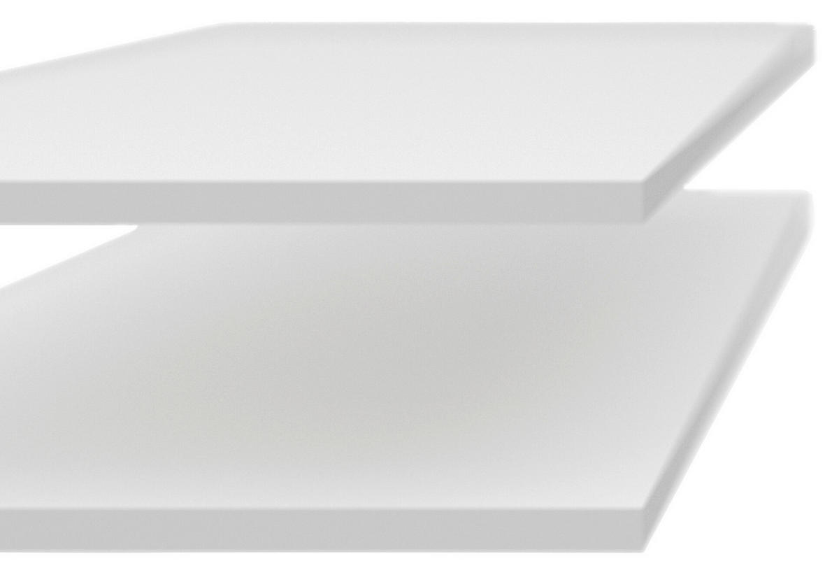 EINLEGEBODEN 95,5/1,5/40 cm   - Weiß, MODERN, Holzwerkstoff/Metall (95,5/1,5/40cm) - MID.YOU
