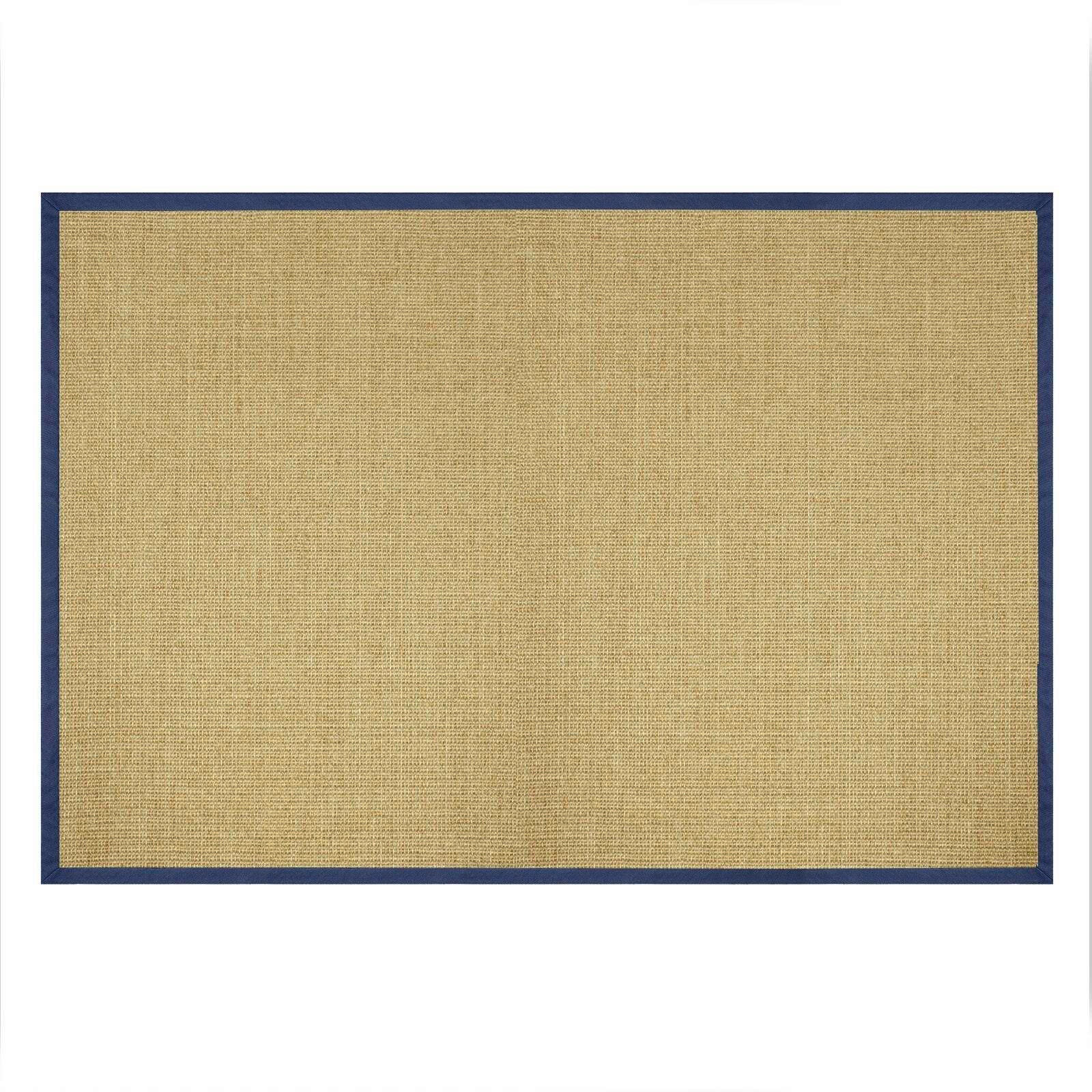 FLACHWEBETEPPICH Wohnzimmer 200/200 cm Amazonas Naturfarben, Blau rechteckig  - Blau/Naturfarben, KONVENTIONELL, Kunststoff/Textil (200/200cm) - Floordirekt