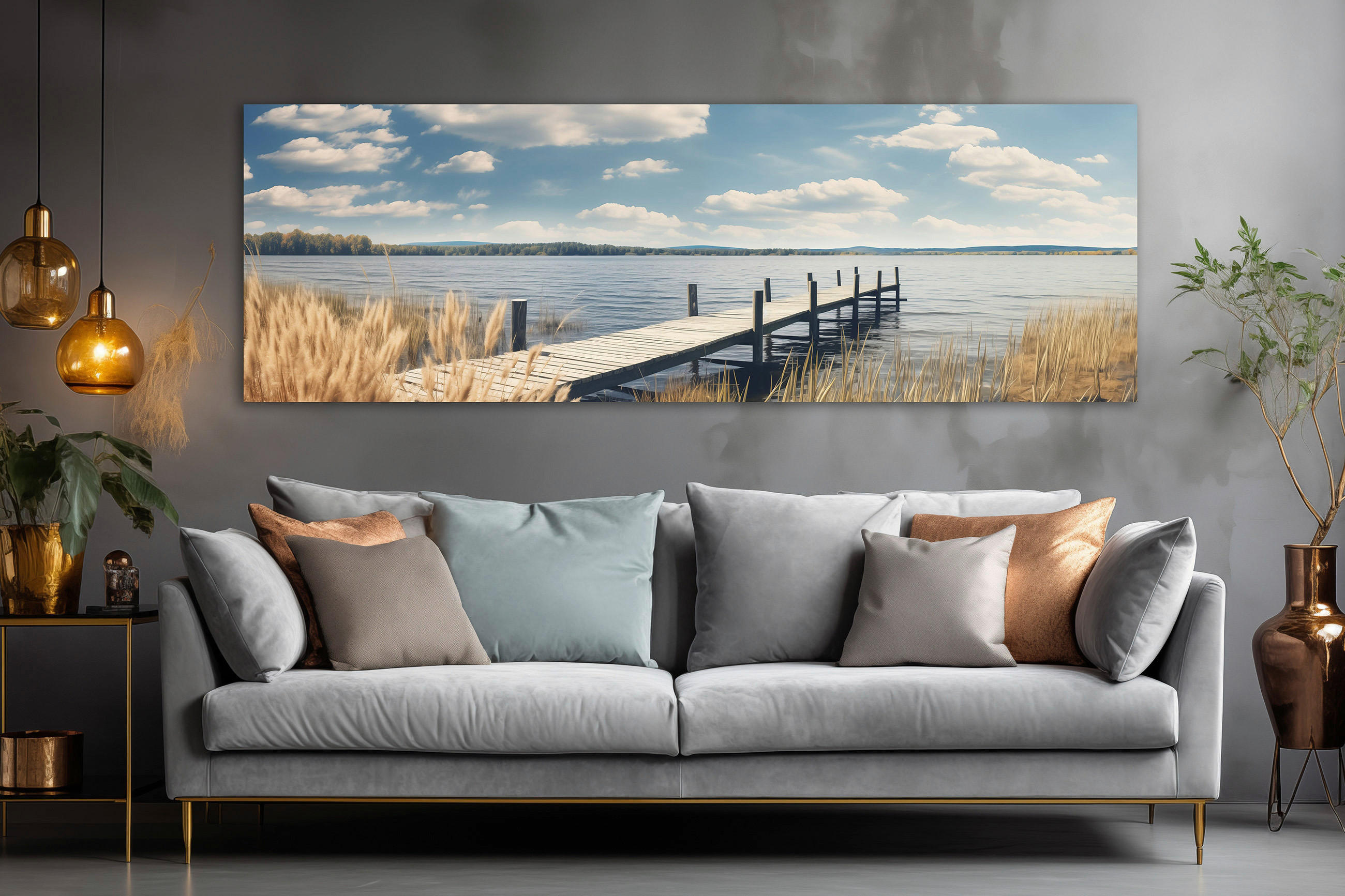 LEINWANDBILD Landschaft & Natur 180/60 cm  - Multicolor, Basics, Holz/Papier (180/60cm) - Euroart