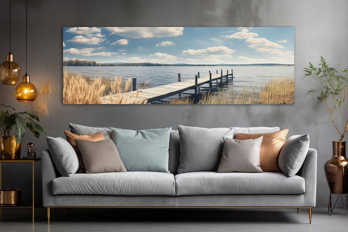 LEINWANDBILD Landschaft & Natur 180/60 cm  - Multicolor, Basics, Holz/Papier (180/60cm)